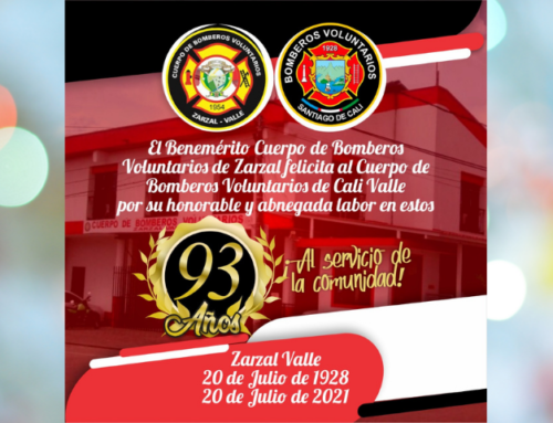 felicidades al cuerpo de Bomberos de Cali